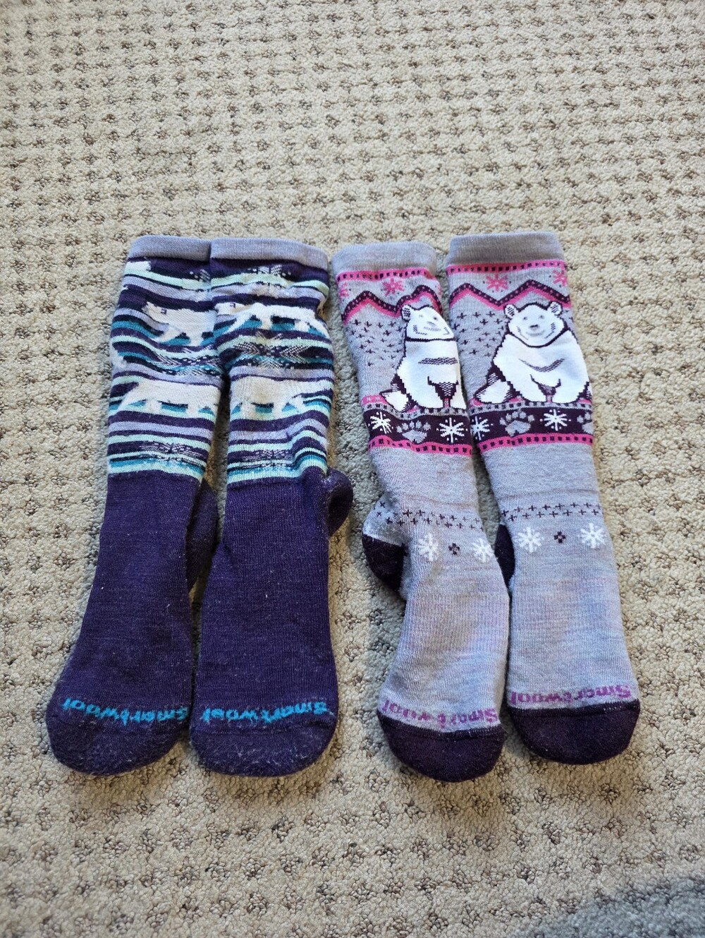 Smartwool Kids Large Washed Socks -2-Pair Pictured